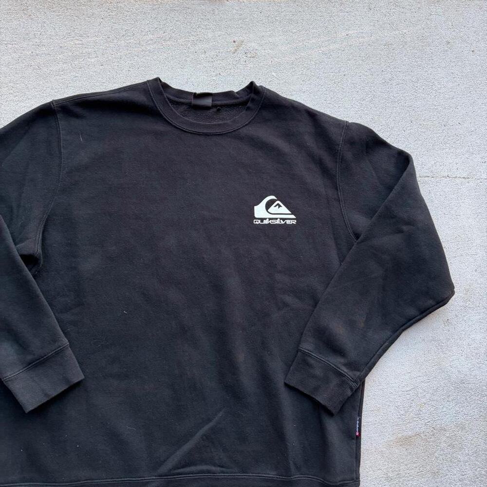 Vintage quiksilver sweatshirt 00s black XL